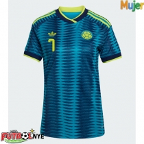 Camiseta Colombia Luis Diaz #7 Visitante Equipación para mujer Mundial 2026 manga corta